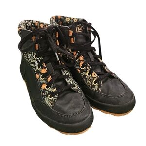 Keds Rifle X Paper Co Hightop Lace Up Sneakers Black Floral Size 5.5
